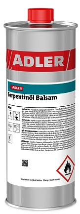 ADLER Terpentinöl Balsam Verdünnung für Lösemittel, farblos, 5 l