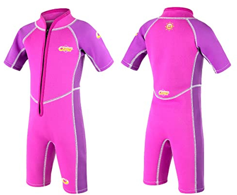 Osprey Girl 's Shorty Oyster SPF 50 Plus 3/2 mm Neoprenanzug Rosa Rose 1 Jahr