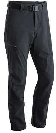 Maier Sports Nil, Herren Wanderhose, Wasserabweisende Outdoorhose für Trekking und Hiking, PFC-frei, mSTRETCH pro 4 & Dryprotec, Rollup-Funktion, Schwarz, 60