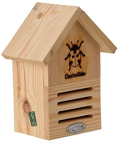 Esschert Design USA WA39 WA37 Marienkäferhaus-Silhouette FSC 100%, braun