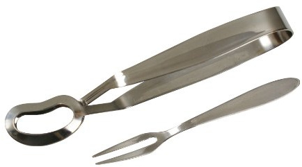 GRÄWE 2-teiliges Schneckenbesteck – Besteck für Schnecken aus Edelstahl, Schneckengabel & Schneckenzange, poliert, spülmaschinengeeignet