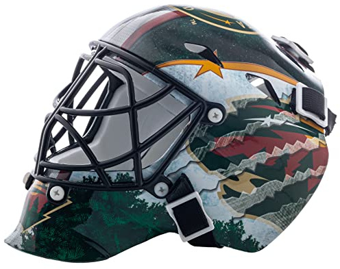 Franklin Sports NHL Team Logo Mini Hockey Goalie Mask with Case - Collectible Goalie Mask with Official NHL Logos and Colors