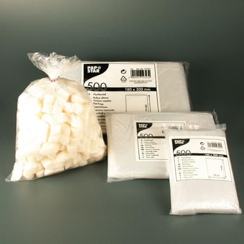PAPSTAR 7500 Flachbeutel, LDPE 24 cm x 16 cm transparent, 19 My