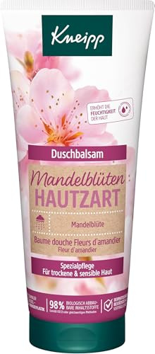 Kneipp Duschbalsam Mandelblüten Hautzart - feuchtigkeitsspendende Duschcreme mit Mandelmilch & Mandelöl für geschmeidige Haut - 200ml
