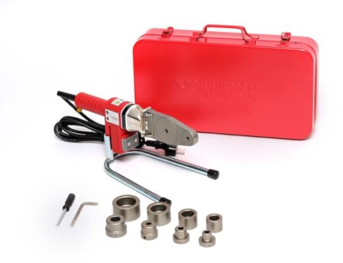 ROTHENBERGER Industrial 10teiliges Muffenschweißgerät inkl. Muffen (20 mm, 25 mm, 32 mm, 40 mm) im Koffer | Schweißgerät für Rohre, Muffen und Formstücke|bis 260°c | 36051