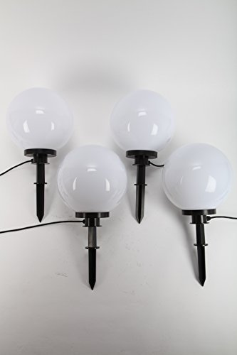 point-garden 4X Kugelleuchte Gartenleuchte Leuchtkugel Kugellampe Lampe D 30cm / 220V
