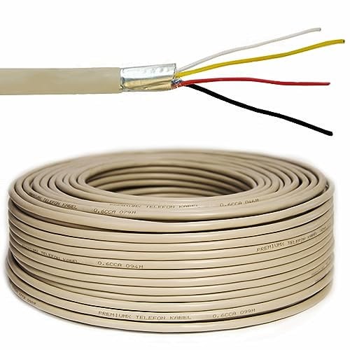 Premium X 50m Telefonkabel 2x2x0,6mm J-Y(ST) Y Telefonleitung 4-Adern rund Fernmeldekabel Installationsleitung Verlegekabel