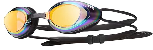 TYR Erwachsene Schwimmbrillen Blackhawk Miroir, gold/metallic multi, One Size, LGBHM