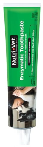Nutri-Vet Enzymzahnpasta große Verkostung Formuliert Huhn Geschmack 75g | Zahnreinigung für Hunde Hundeatemerfrischer Plaque Entferner Nicht schäumend Made in USA Mundpflege Zahnstein Kontrolle