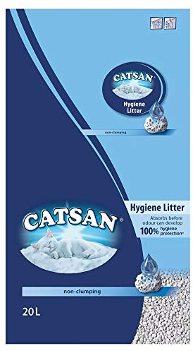 Catsan Hygiene Plus – Weiße Hygienestreu mit Extra-Mineralschutz – 1 x 20 Liter