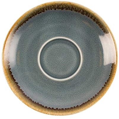 Olympia Kiln Ocean Espressountertassen-Set (6 Stück), Ozeanblau, Porzellan, Größe: 115(Ø)mm/4,5 Zoll - Passend für Tassen: GP328, GP344, GP360, GP476 - Spülmaschinen- & Mikrowellengeeignet, GP345