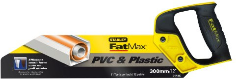 Stanley FatMax Kunststoffsäge, feine Verzahnung, 11 Zähne/Inch, 300mm Blattlänge, 2-17-206