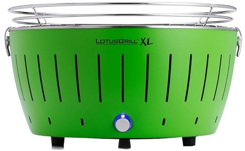 LotusGrill XL Limettengrün G435 Holzkohlegrill/Tischgrill mit USB-Anschluß