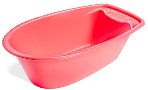 Heless 910 - Puppenbadewanne, ca. 41 x 22 x 13 cm groß, in Rosa, toller Badespaß für Puppen