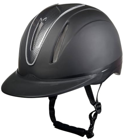 HKM Unisex Carbon Art Reithelm, 8691 matt schwarz, XS EU