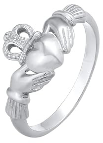 Elli Damen Ring Herz Claddagh 925 Sterling Silber Herzschliff 0608862715