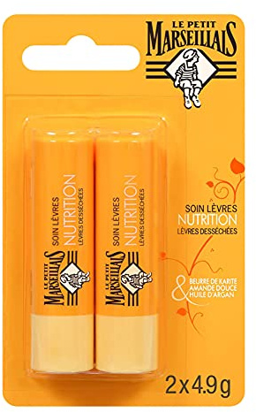 Le Petit Marseillais Lippenpflege mit Shea, Mandel und Argan 2 x 4,9 g aus Frankreich