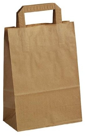 250 Papiertragetaschen braun 22+11x28