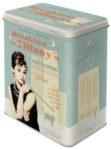 Nostalgic-Art Retro Vorratsdose L, 3 l, Breakfast at Tiffany's Blue – Geschenk-Idee für Kaffee-Fans, Große Kaffee-Dose aus Blech, Vintage Design