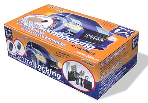 JOM Car Parts & Car Hifi GmbH 7104-2 Zentralverriegelung, Komplett Set, 4-türig, incl. 2 Klappschlüssel mit Funk, 4 Stellmotoren