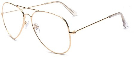 ALWAYSUV klassische Brille Metallgestell Brillenfassung Vintage Brille Dekobrillen