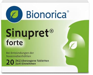 Sinupret forte – 5-fache Pflanzenkraft bei chronischer Nasennebenhöhlenentzündung. Löst den Schleim, öffnet die Nase und befreit den Kopf, für Jugendliche ab 12 Jahren und Erwachsene, 20 St