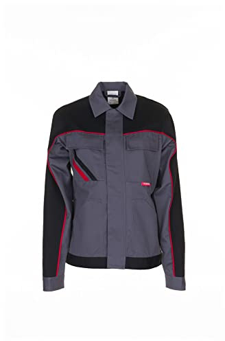 Planam 2319038 Highline Damen Bundjacke, Schiefer/Schwarz/Rot, Größe 38