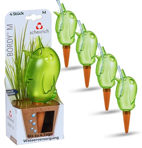 Scheurich 4er-Set Bewässerungskugel 220ml GrünWasserspender Bördy M (Grün) Wasserspeicher