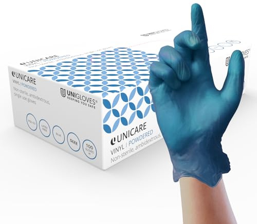 Vogue Vinylhandschuhe gepudert blau L