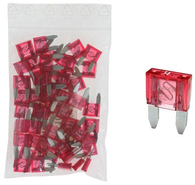 50 Flachstecksicherung Mini-Sicherung 4A / 32V / pink