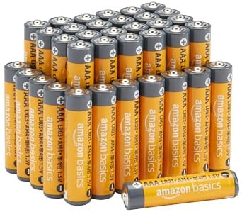 Amazon Basics AAA-Alkali-Hochleistungsbatterien, 1,5 V, 10 Jahre lagerfähig, 36 Stück