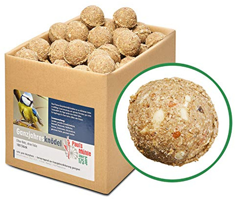 Paul´s Mühle Ganzjahresknödel mit Insekten und Trockenfrüchten, ohne Netz ohne Folie, 100 Stück