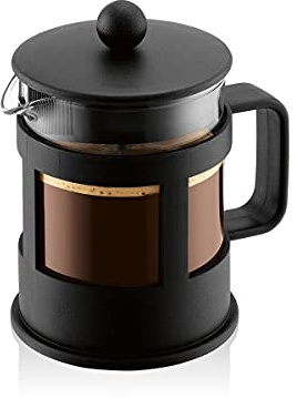 Bodum Kenya Kaffeebereiter - 500ml / 4 Tassen - Manuelle French Press aus Borosilikatglas und Edelstahl - Spülmaschinenfest - Made in Portugal