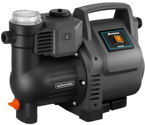 Gardena Hauswasserautomat 3500/4E: Robuste Hauswasserpumpe, vollautomatisch, mit LED-Blinklicht-Frequenz, Fördermenge 3500 l/h, Thermoschutzschalter, Trockenlaufsicherung (1757-20)
