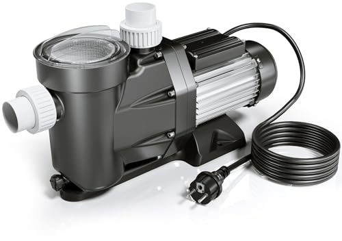 Wiltec Poolpumpe 33600 l/h 1500 W Schwimmbadpumpe Filterpumpe Umwälzpumpe