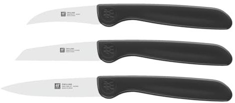 ZWILLING Twin Grip Gemüsemesser-Set, 3-teilig, Rostfreier Edelstahl, Kunststoffgriff, Schwarz