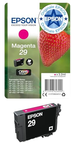 Epson 235M133 Original 29 Tinte Erdbeere, XP-235 XP-332XP-335XP-432XP-435XP-245XP-342XP-345XP-442XP-445XP-247XP-257XP-255XP-352XP-355XP-452XP-455,(magenta)