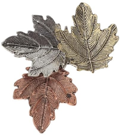 LUOEM Brosche Pin Mit Blatt Design Retro Ahornblatt Brosche FüR Kleidung Tasche Und Hut Stilvolles Natur Accessoire 1 StüCk 1.97X1.69X0.39In