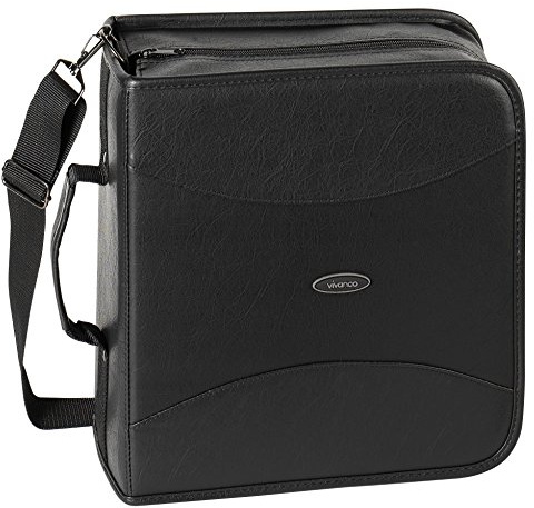 Vivanco Pro CDK 320 Kunstleder CD/DVD-Tasche für 320 CDs schwarz