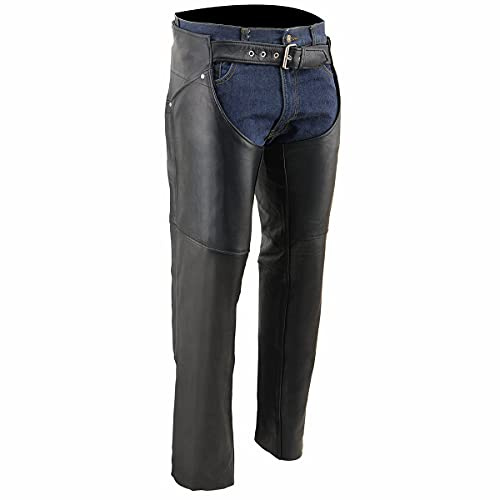 Milwaukee Leather ML1173 Damen-Hüftchaps aus Leder, klassisch, Schwarz, Größe M