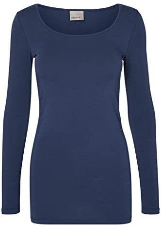 VERO MODA Damen Vmmaxi My Ls Soft Long U-Neck Ga Noos Langarmshirt