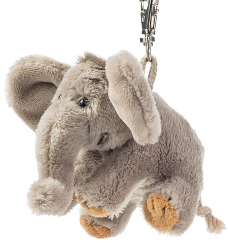 Schaffer Knuddel mich! 3132 Plüsch-Schlüsselanhänger Elefant Sugar, 10 cm, Grau