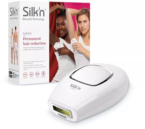 Silk 'n Epilierer für helle und dunkle Haut, 400.000 sanfte Lichtpulse, Pulsfunktion und Gleiten, eHPL, Infinity 400 K, weiß, INF1PE1001