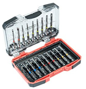Connex Bit-Set 18-teilig - Aus Silizium-Molybdän-Stahl - Gängige Standard-Bits - In praktischer Kunststoffbox / Bit-Satz für Schaubarbeiten / Bit-Sortiment / Schrauber-Bits / COXB973918