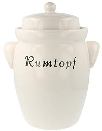 PureNature Rumtopf aus Keramik 5 Liter Creme ohne Dekor