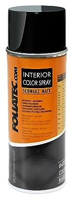 Foliatec Interior Color Spray Farbspray für Kunststoffe, Kunstleder und Leder, schwarz matt, 400 ml