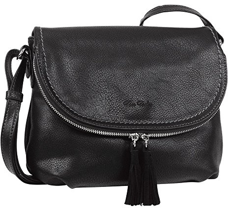 TOM TAILOR Lari Damen Umhängetasche Crossbody Bag Mittelgroß Schwarz