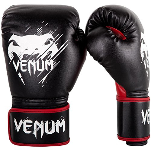 Venum, Contender Kinder Boxhandschuhe, Unisex Kinder, 8 Oz, Schwarz/Rot