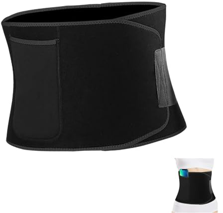 XINTANGXIA Bauchweggürtel Herren Damen Waist Trainer Schwarz Verstellbarer Taille Trimmer Gürtel für Fitness Sport Laufen Pain Reduction Posture Correction