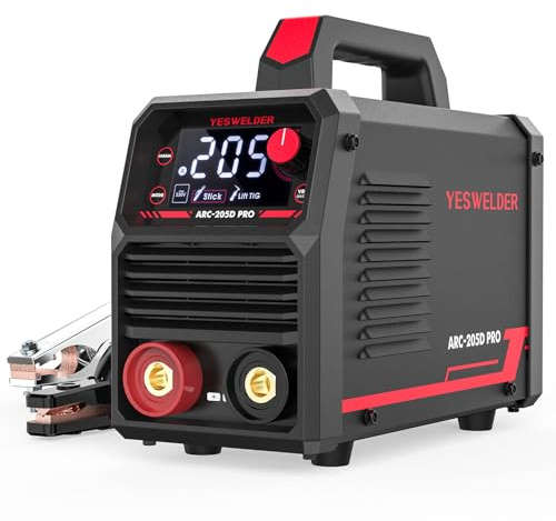 YESWELDER Elektrodenschweißgerät 205 Ampere ARC/LIFT WIG 230V MMA Schweißgerät LED Anzeige Stabschweißgerät Heißer Start IGBT Inverter Antihaft Kompaktes Elektroden Schweißmaschine